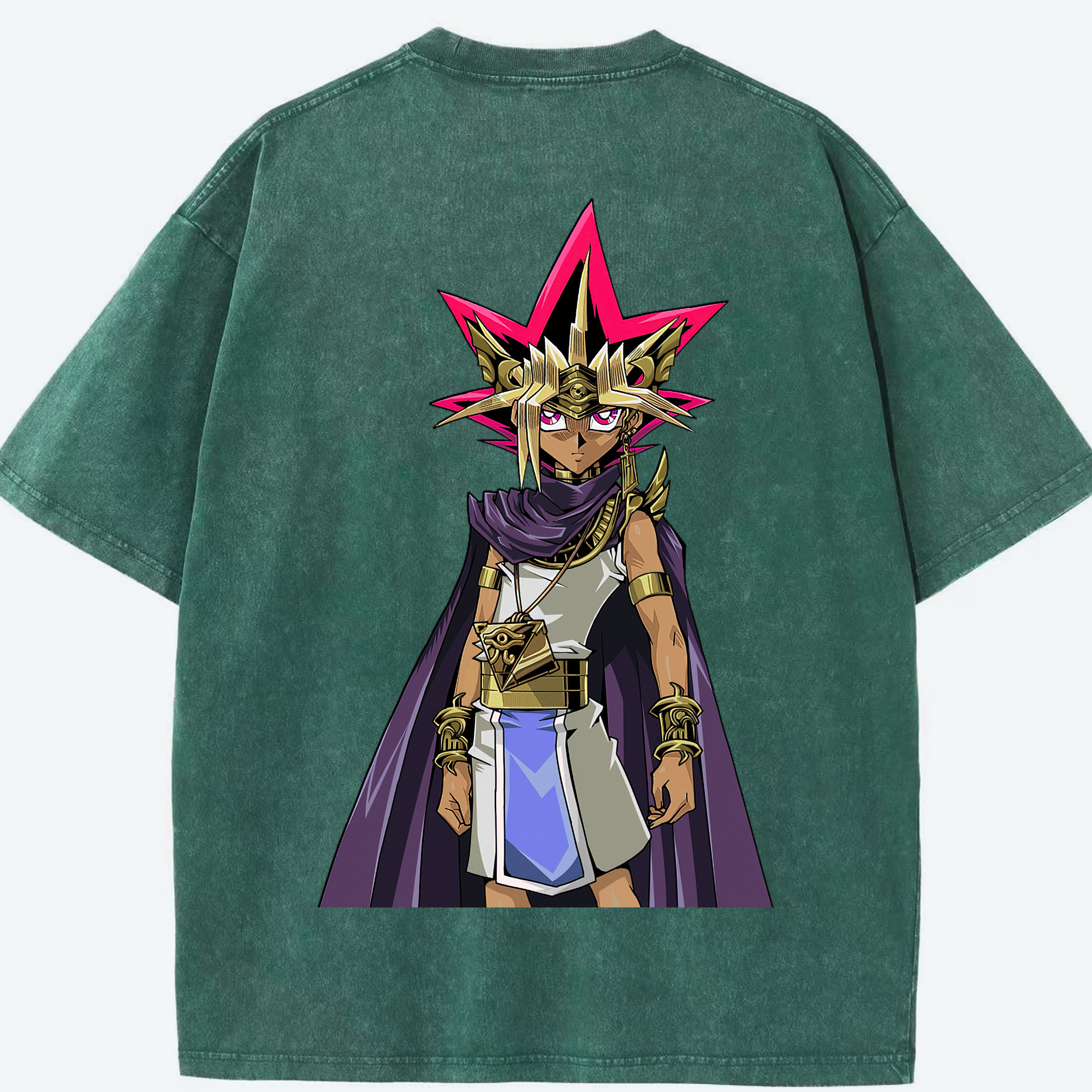 （画像用） 遊☆戯☆王 Yu-Gi-Oh! 綿100% ヴィンテージ風 半袖Tシャツ（背面プリント）